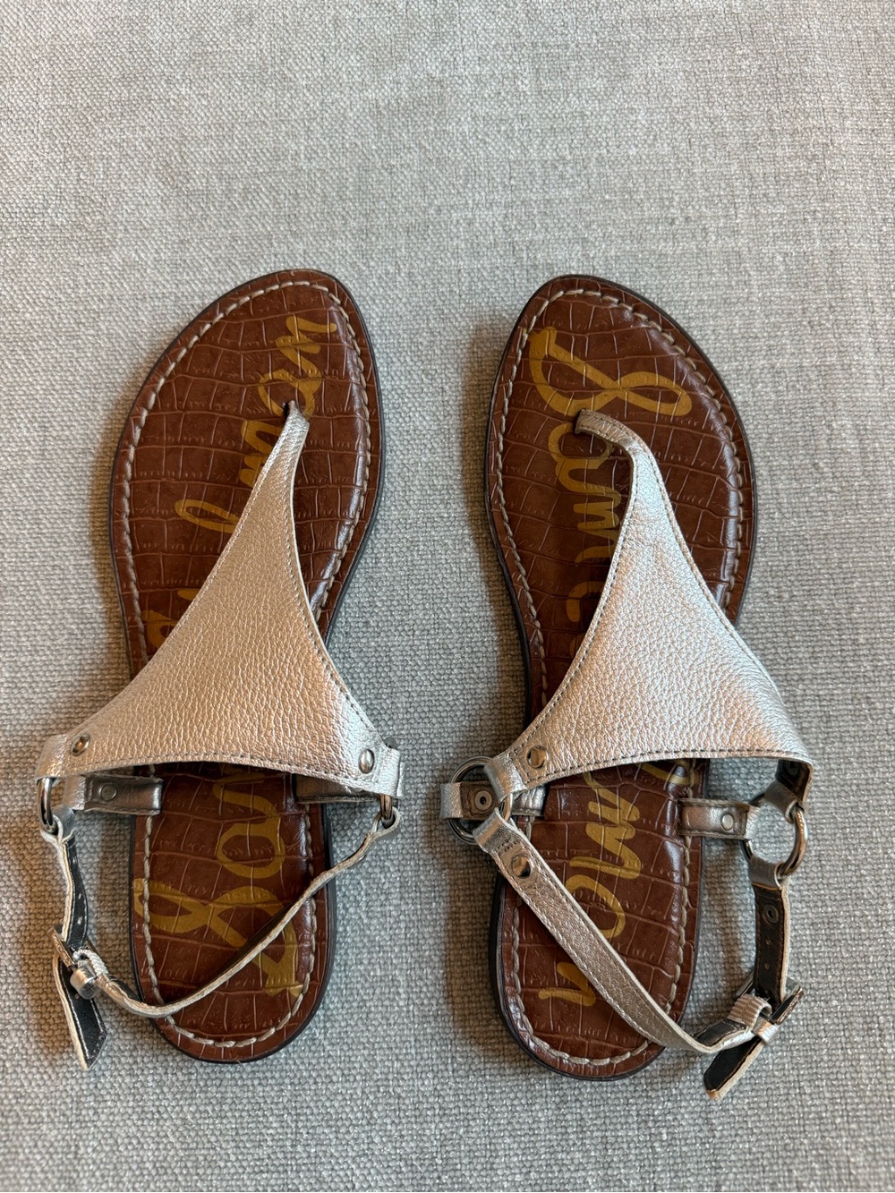 Sam Edelman Greta Women's Silver Thong Sandal